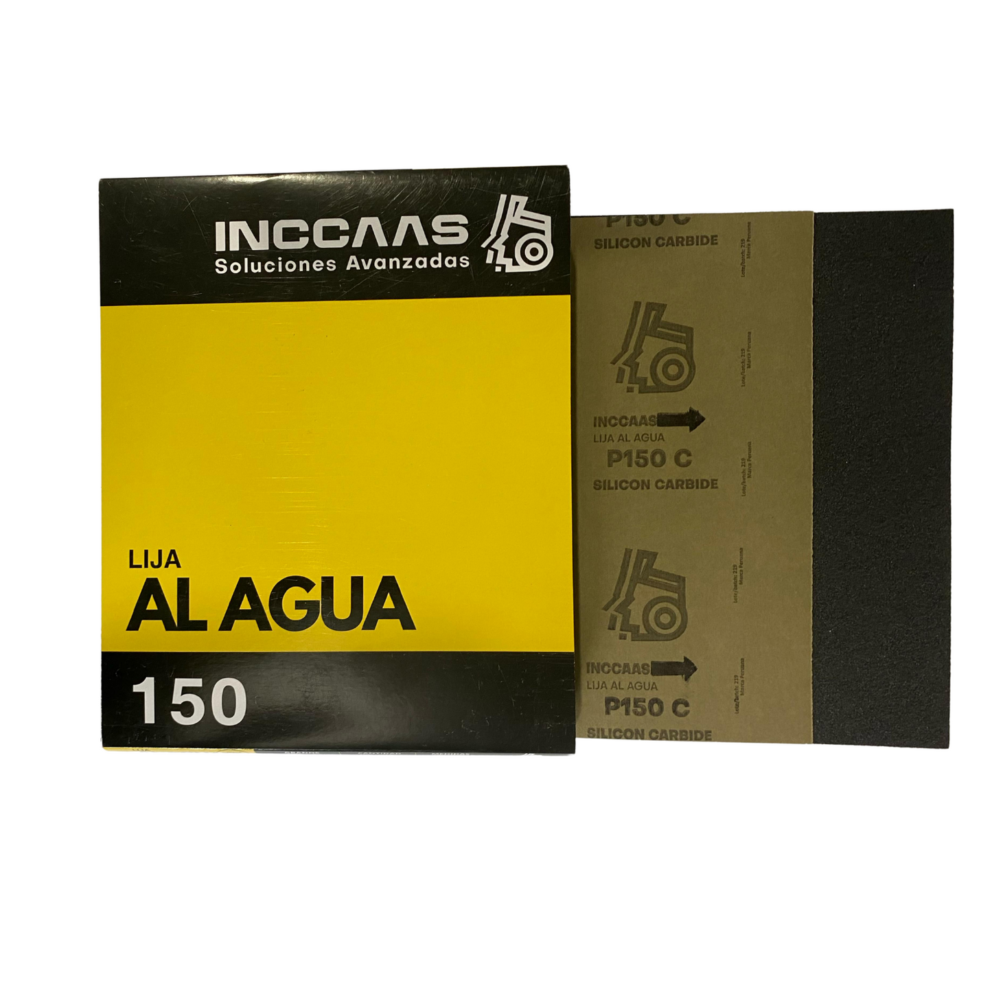 LIJA AL AGUA INCCAAS P150 PAQUETE 100 HOJAS